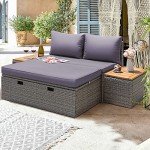 Greesum Outdoor Sectional Sofa and Chaise Lounge Set