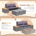 Greesum Outdoor Sectional Sofa and Chaise Lounge Set