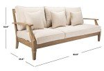 Martinique Natural & White Outdoor Patio Sofa