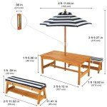 KidKraft Kids Outdoor Patio Table with Umbrella
