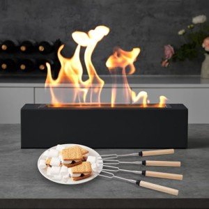 Tabletop Fire Pit with Roasting Sticks for Outdoors