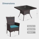 Gotland 10-Piece Rattan Patio Dining Set - Blue
