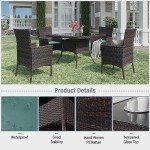 Gotland 10-Piece Rattan Patio Dining Set - Blue