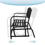 VINGLI 50-Inch Metal Outdoor Glider Bench