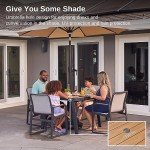5-Piece Outdoor Dining Set with Teak & Aluminum