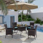 Gotland 10-Piece Rattan Patio Dining Set - Blue