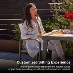 5-Piece Outdoor Dining Set with Teak & Aluminum