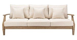 Martinique Natural & White Outdoor Patio Sofa