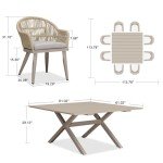 9-Piece Purple Leaf Patio Dining Set