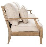 Martinique Natural & White Outdoor Patio Sofa