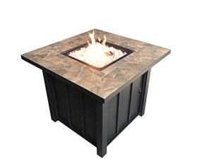 Hiland 40,000 BTU Square Propane Fire Pit