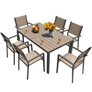 Homall 7-Piece Outdoor Dining Set with Chairs