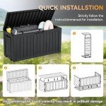 Large Waterproof Deck Box for Outdoor Storage