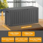 Large Waterproof Deck Box for Outdoor Storage