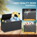 Large Waterproof Deck Box for Outdoor Storage