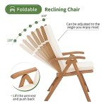7-Piece Acacia Wood Patio Dining Set - Beige