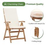 7-Piece Acacia Wood Patio Dining Set - Beige