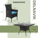 15-Piece Outdoor Dining Set with Cushions and Tables