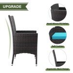 15-Piece Outdoor Dining Set with Cushions and Tables