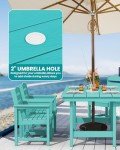 7-Piece Outdoor Patio Dining Set with Umbrella Hole