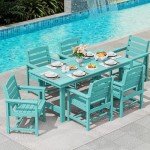 7-Piece Outdoor Patio Dining Set with Umbrella Hole