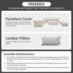 6-Piece Rattan Patio Wicker Furniture Set with Cushions