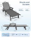 Adjustable Outdoor Chaise Lounge Chair with Cup Holder