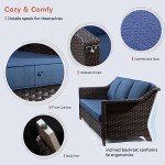 77'' All-Weather Rattan Wicker Patio Sofa