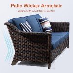 77'' All-Weather Rattan Wicker Patio Sofa