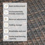 79'' Wicker Reclining Chaise Lounge Chair Set