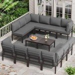14-Piece Modular Outdoor Patio Furniture Set
