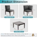 14-Piece Modular Outdoor Patio Furniture Set