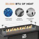 8-Piece Outdoor Patio Sofa Set with Fire Pit