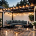 EOVTK 4-Piece L-Shaped Patio Conversation Set