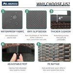 7-Piece Rattan Sectional Sofa Set with Table