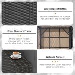 8-Piece Outdoor Patio Sofa Set with Fire Pit