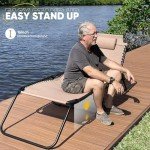 EZCHEER Oversized Folding Chaise Lounge Chair