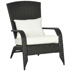 Comfortable Cream Adirondack Patio Chair with Cushions