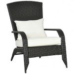 Comfortable Cream Adirondack Patio Chair with Cushions