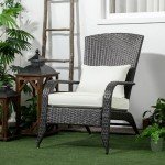 Comfortable Cream Adirondack Patio Chair with Cushions