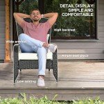 Comfortable Cream Adirondack Patio Chair with Cushions
