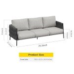 East Oak Outdoor Sofa with Thick Cushions