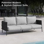 East Oak Outdoor Sofa with Thick Cushions