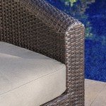GDFStudio Set of 2 Brown Wicker Swivel Chairs