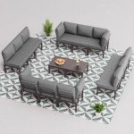 14-Piece Modular Outdoor Patio Furniture Set