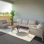 Modern Aluminum Outdoor Patio Sofa with Cushions