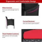 Tangkula Modern Wicker Patio Conversation Set