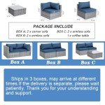 Stylish 7-Piece Outdoor Patio Sectional Sofa Set