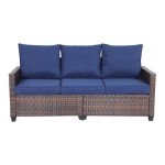 Tarkari Weatherproof 3-Seat Patio Couch with Cushions