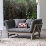 West Lake Mahogany Outdoor Convertible Sofa Daybed